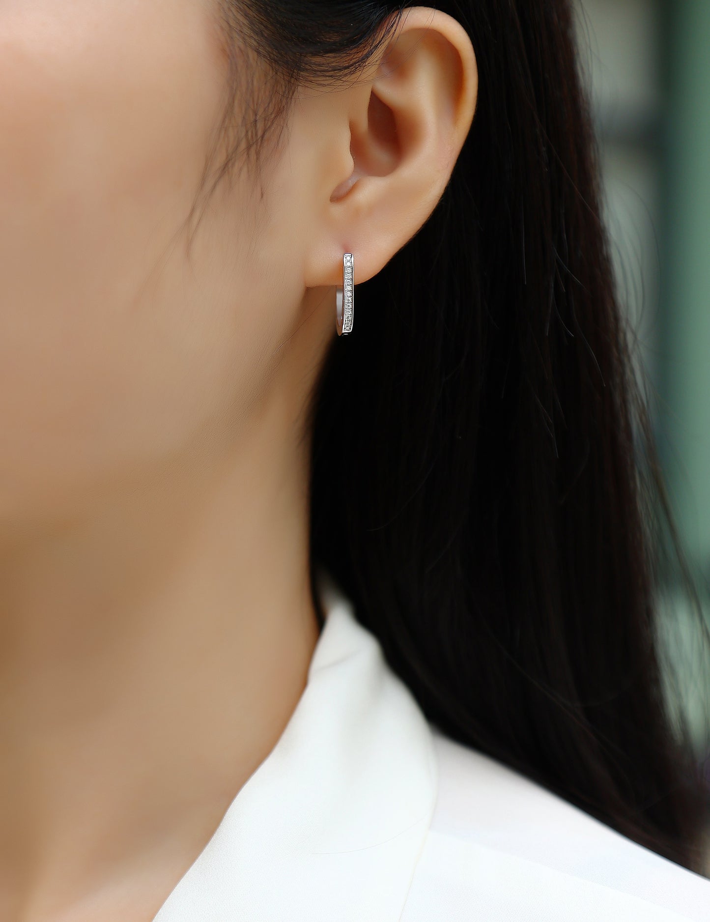 Round Trip - Earrings Set With Top-quality Moissanite S925 Silver And Platinum-plated Stud Earrings, A Fashionable And Trendy Accessory, Can Be Tested With A Diamond Pen