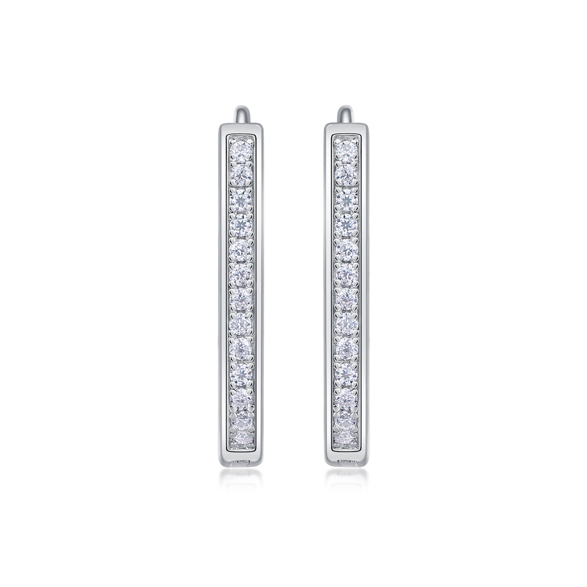 Round Trip - Earrings Set With Top-quality Moissanite S925 Silver And Platinum-plated Stud Earrings, A Fashionable And Trendy Accessory, Can Be Tested With A Diamond Pen